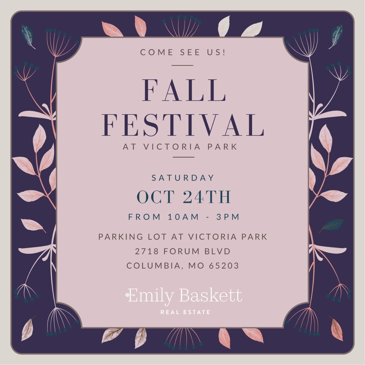 Fall Festival at Victoria Park, Saturday Oct 24th, 10am to 3pm, parking lot at Victoria Park, 2718 Forum Blvd, Columbia, MO 65203